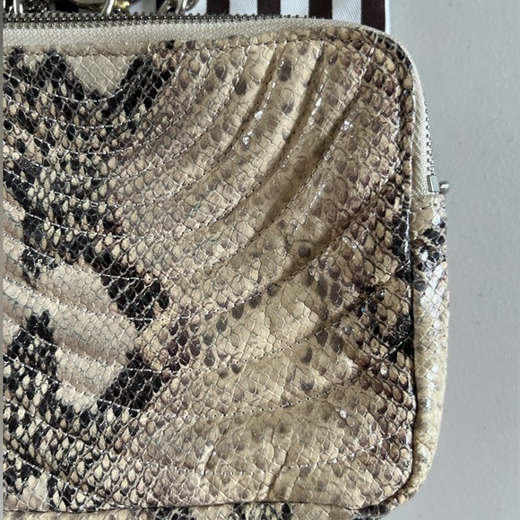 Henri Bendel Snakeskin Embossed Leather Crossbody with Chain Strap - Picture 4 of 9